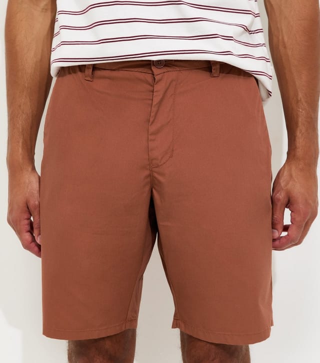 Only and Sons Men's Rust Chino Shorts Only and Sons New Look - 3