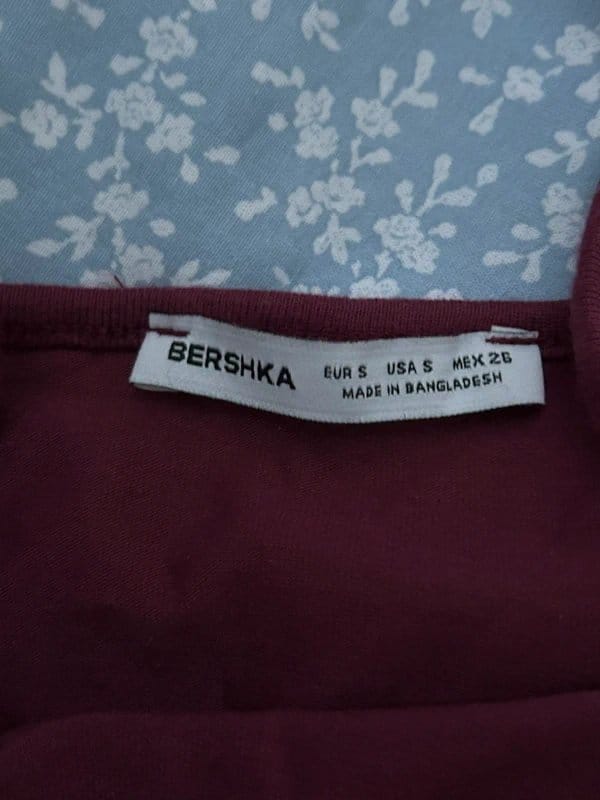 Bershka Burgundy Strappy Tank Top