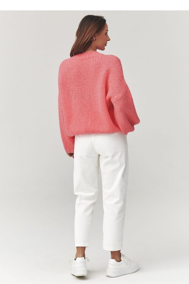 Love Lace Love Lace Women's Oversized One Size Sweater in Pink - 3