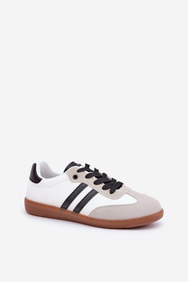 Love Lace Love Lace Women's Low Lace Up Sneakers in & Suede for Everyday Wear in White - 2