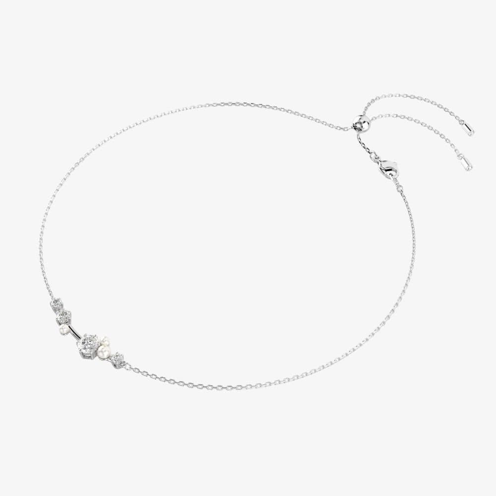 Swarovski Swarovski Women's Constella Crystal & Pearl Bar Chain 5705626 in Silver