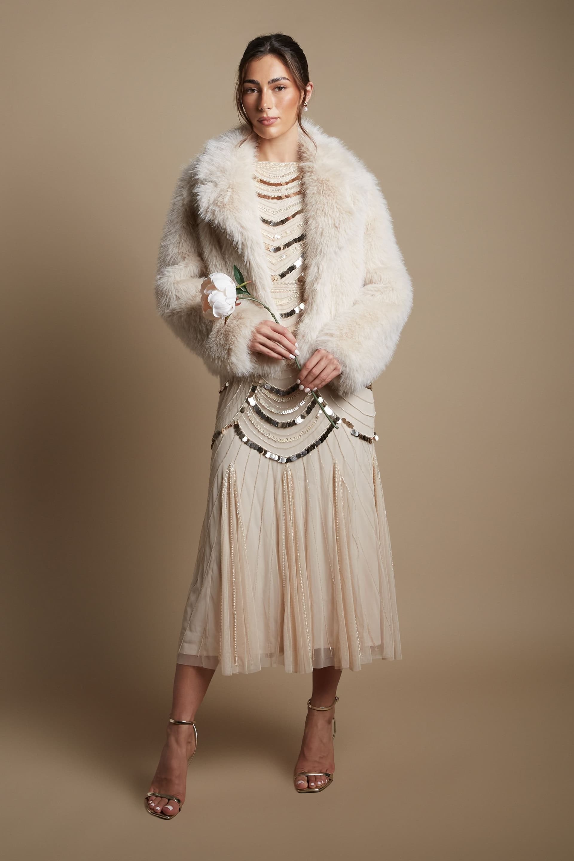 Coast Coast Women's Natural Occasion Short Faux Fur Coat