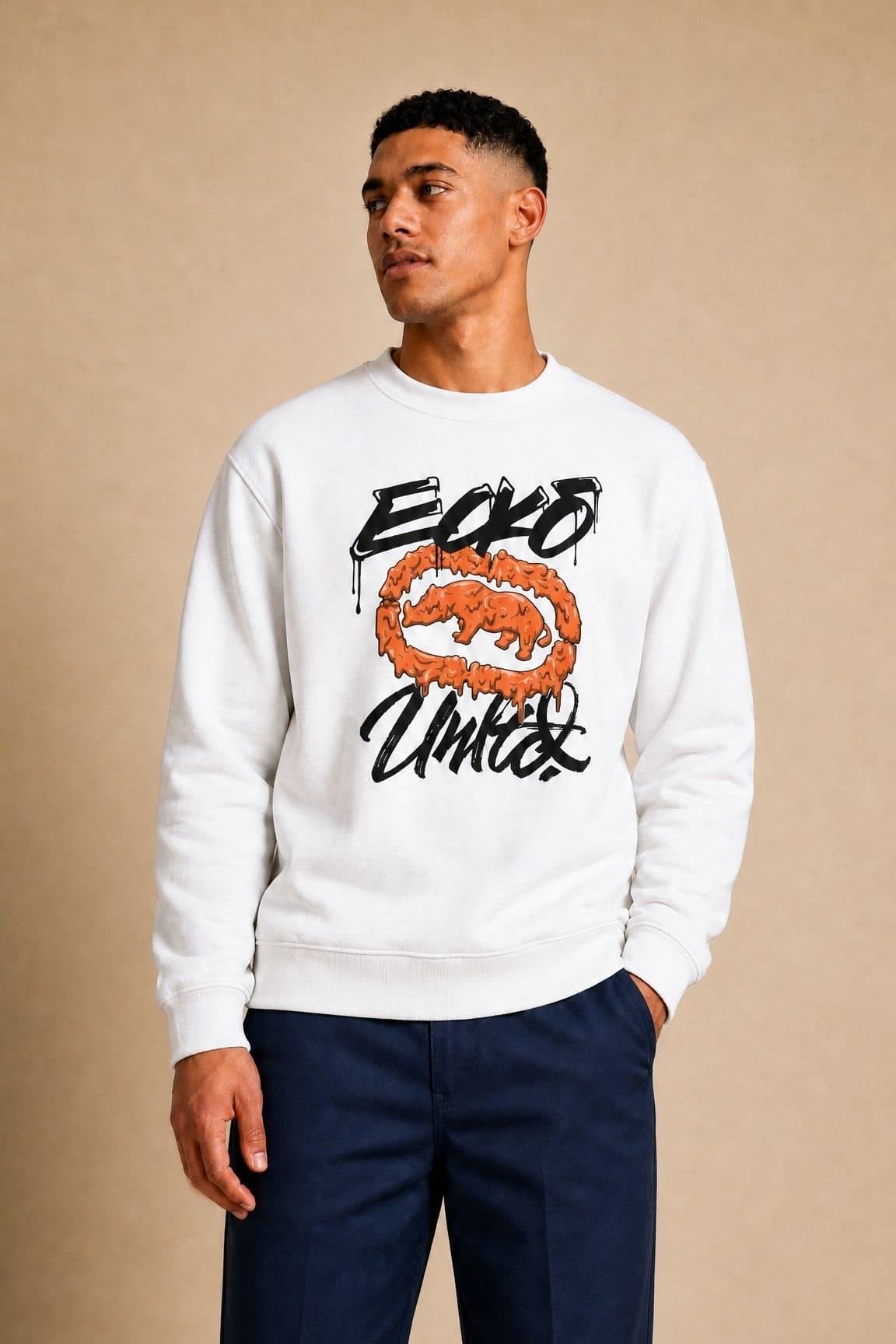 Ecko Untld. Ecko Untld. Men's Drips Sweatshirt in White