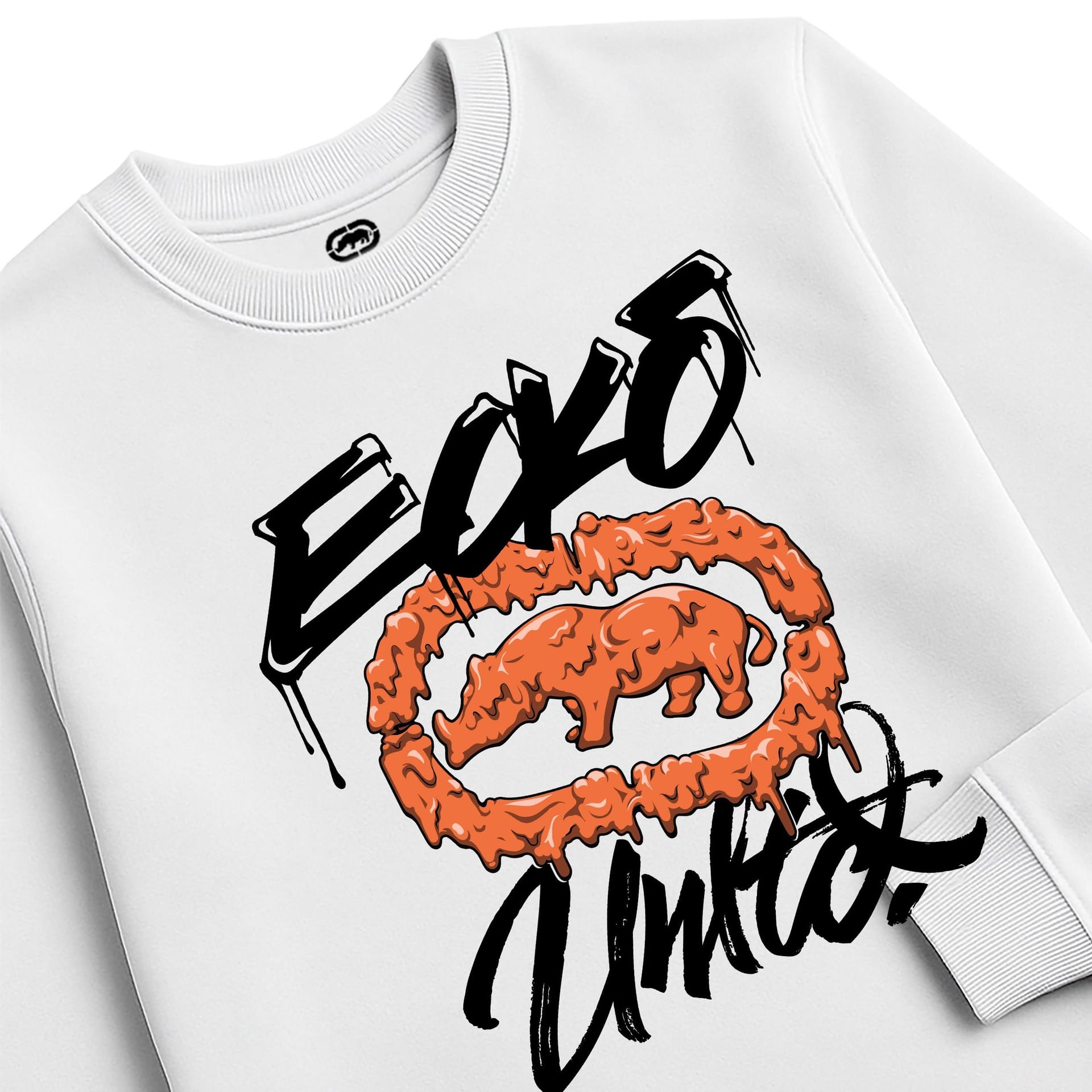 Ecko Untld. Ecko Untld. Men's Drips Sweatshirt in White - 4