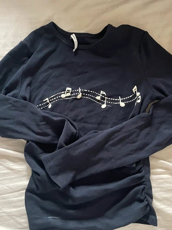 Bershka Bershka navy ruched side crop top