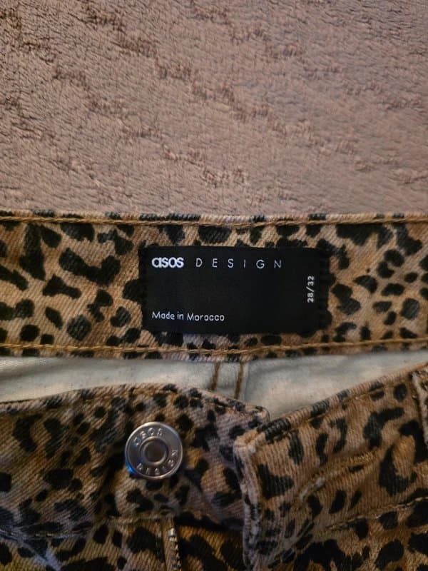 ASOS Leopard print jeans.