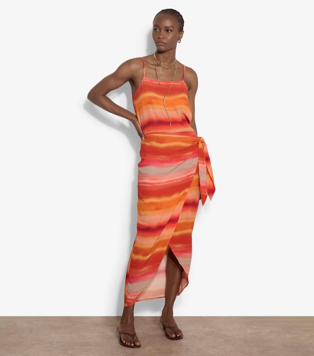 Apricot Women's Orange Watercolour Stripe Cami Top Apricot New Look - 2