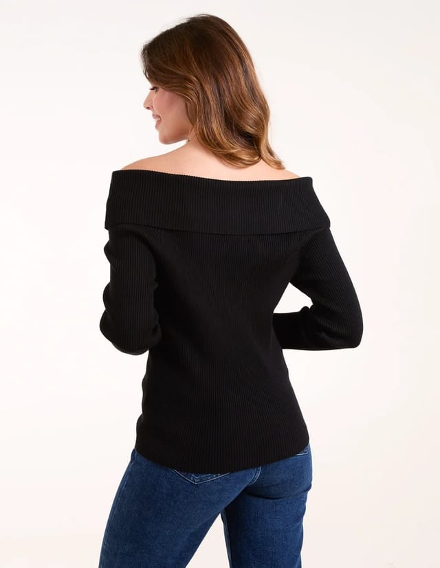Blue Vanilla Off Shoulder Jumper - 3