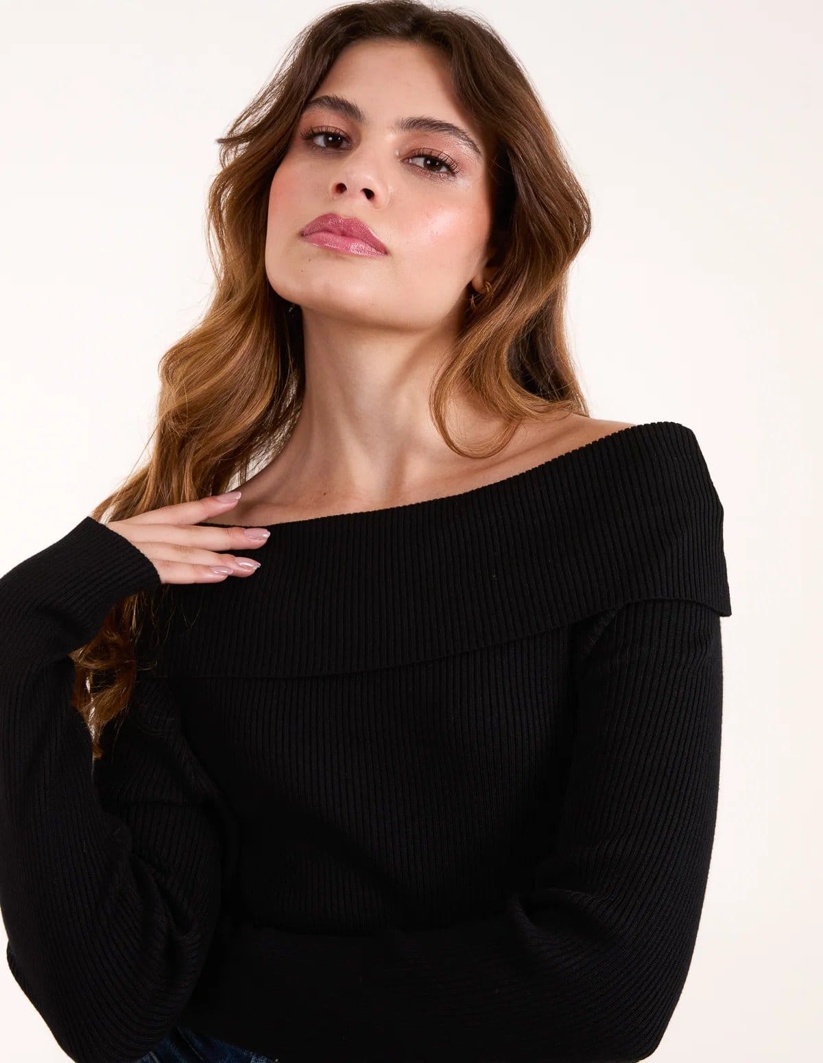 Blue Vanilla Off Shoulder Jumper - 4