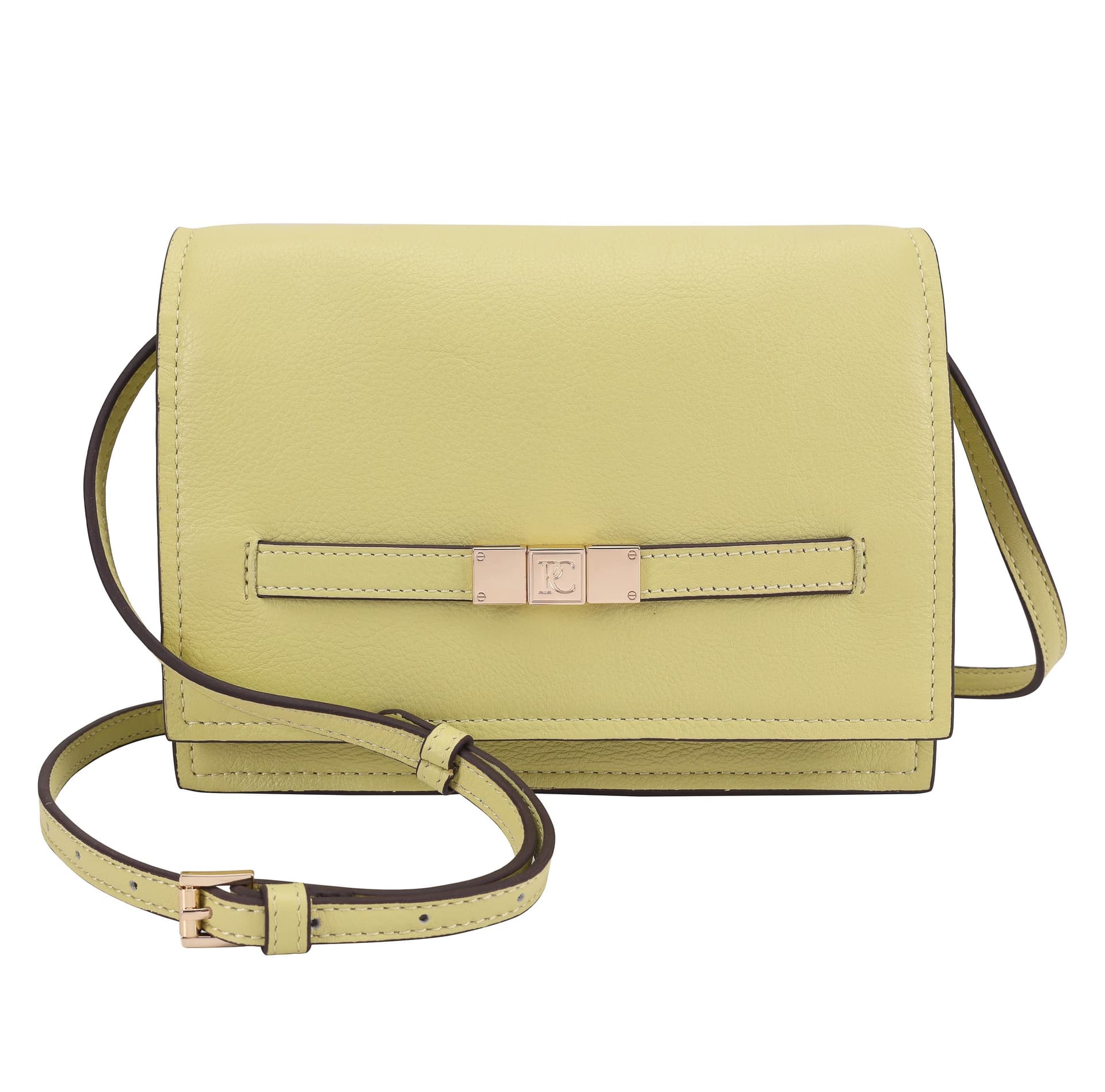 Paul Costelloe Paul Costelloe Women's Tosca Leather Clutch in Yellow