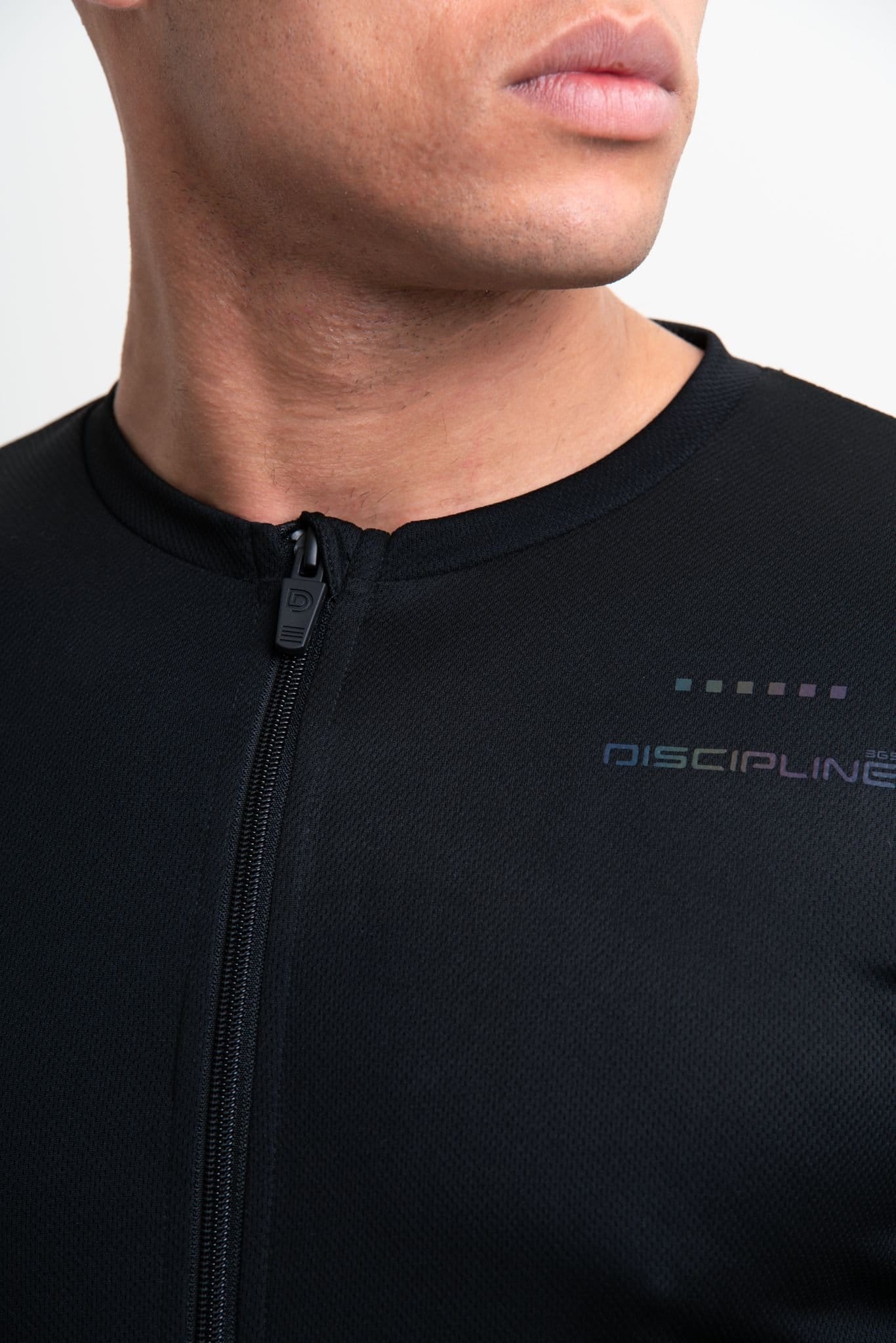 Discipline 365 Discipline 365 Men's Discipline Cycle Jersey with Zip Through Fastening & Reflective Detail in Black - 4
