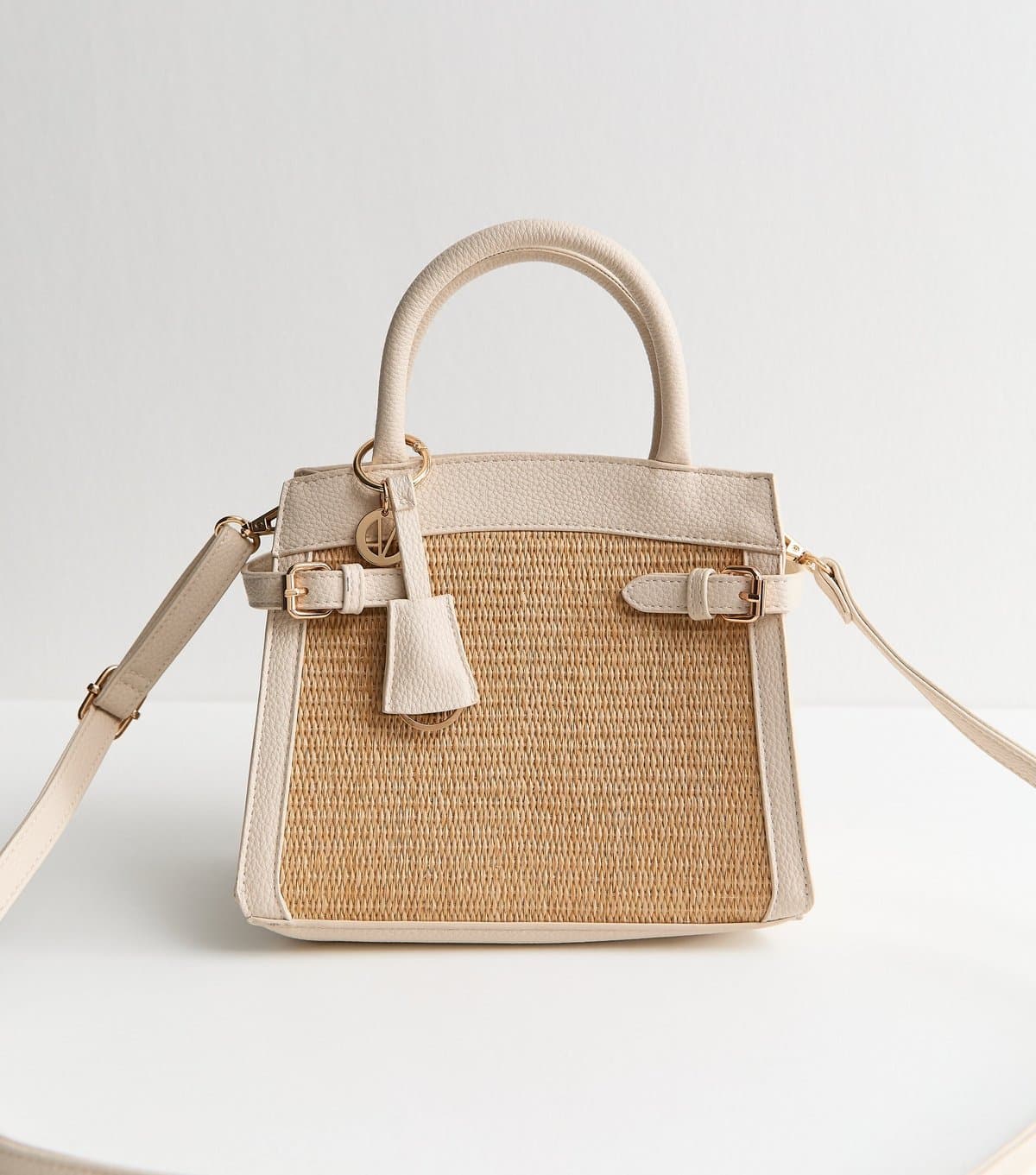 New Look New Look Cream Raffia Crossbody Bag