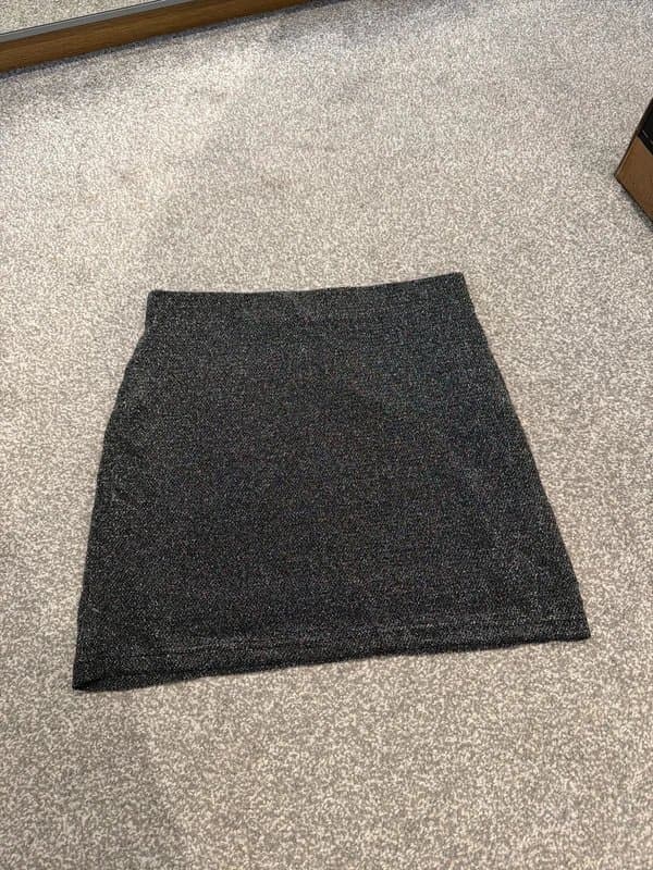 New Look Silver threaded tube skirt - Size 12