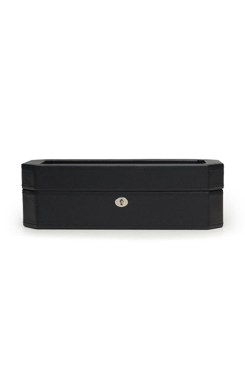 Wolf WOLF Men's Windsor 5 Piece Watch Box in Black