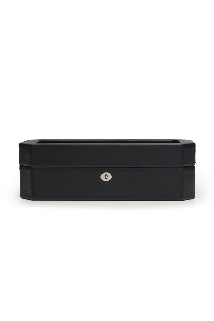 Wolf WOLF Men's Windsor 5 Piece Watch Box in Black - 1