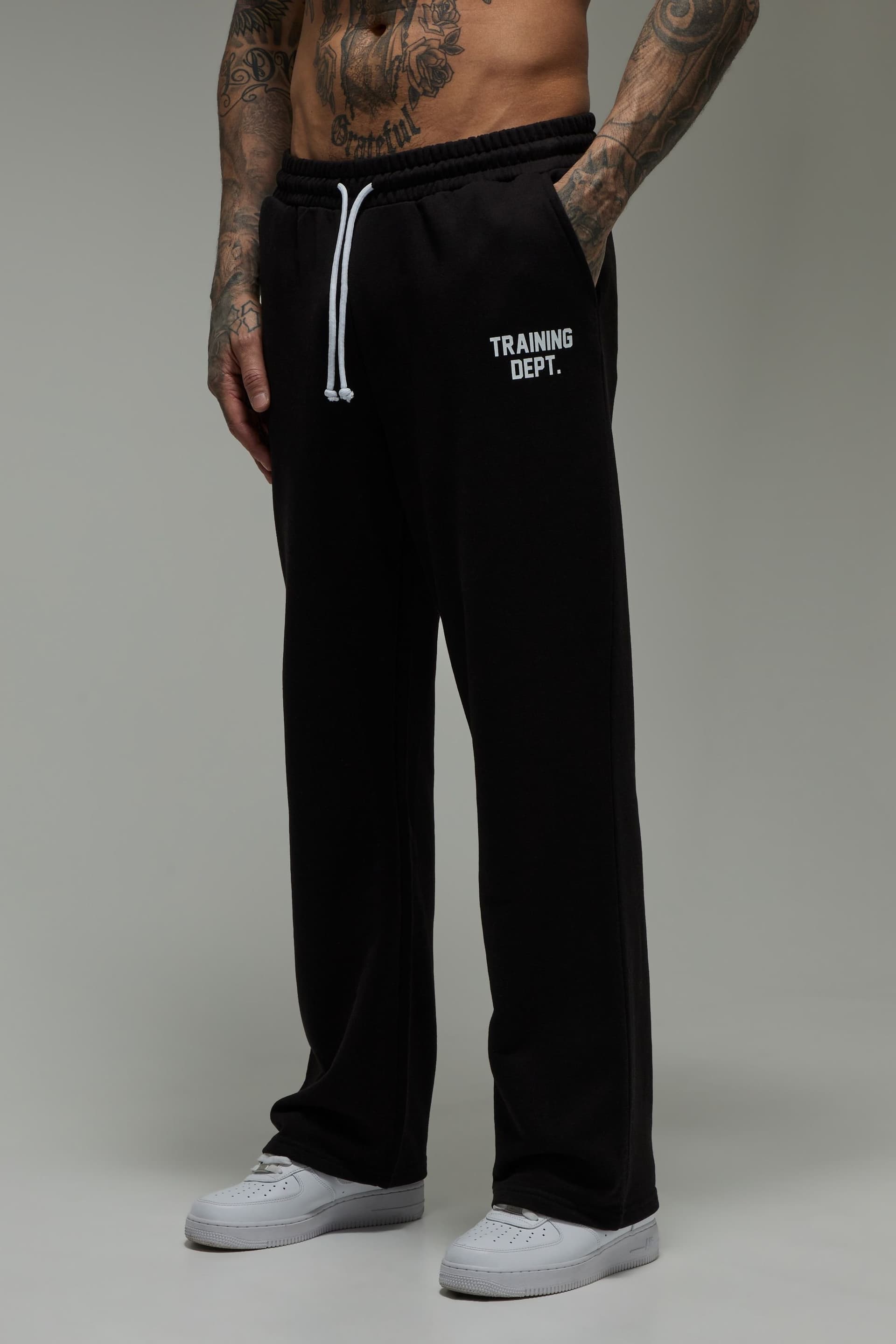 Training Dept. Training Dept. Men's Tall Training Dept Contrast Drawcord Straight Leg Jogger in Black