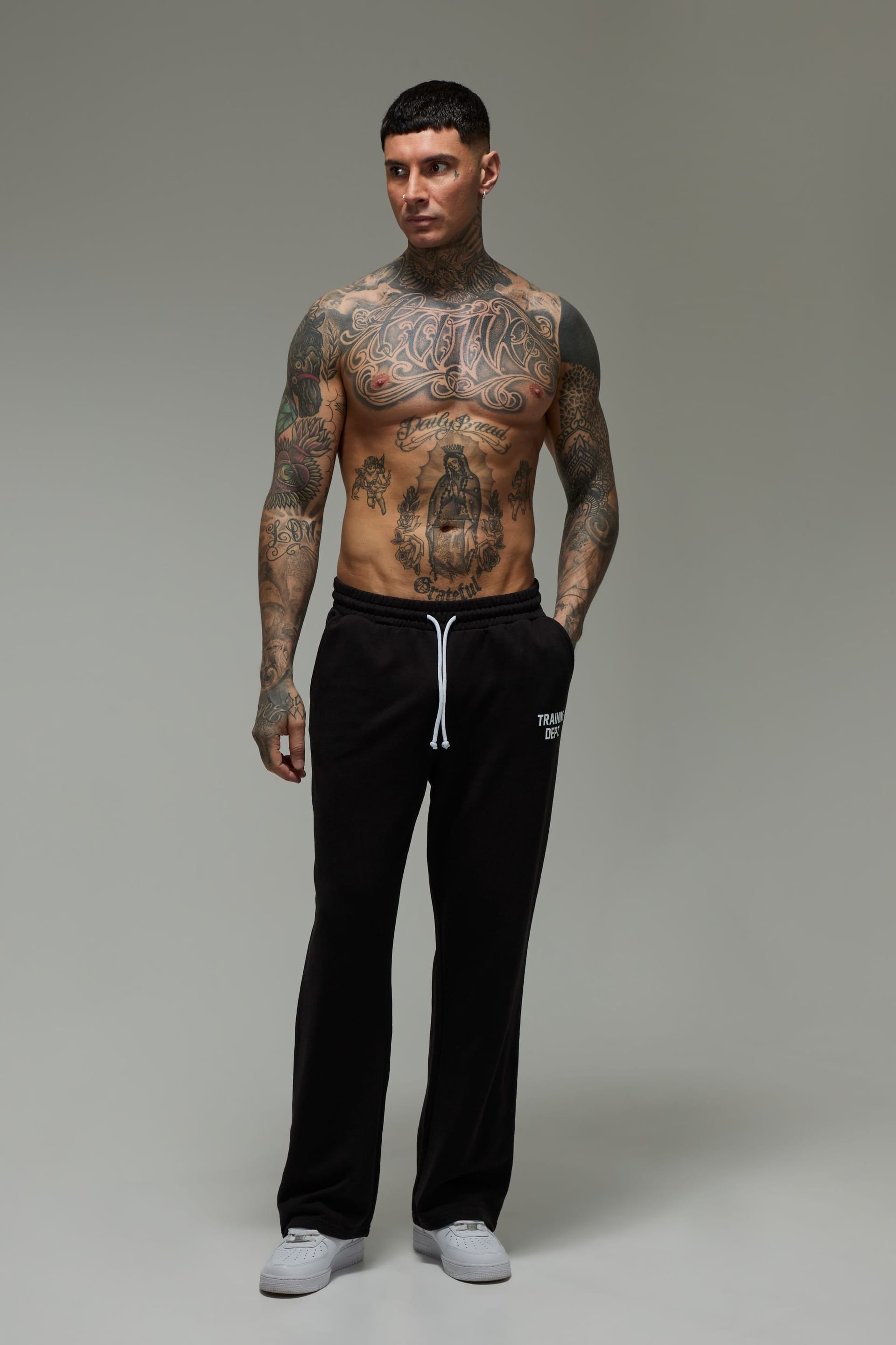 Training Dept. Training Dept. Men's Tall Training Dept Contrast Drawcord Straight Leg Jogger in Black - 4