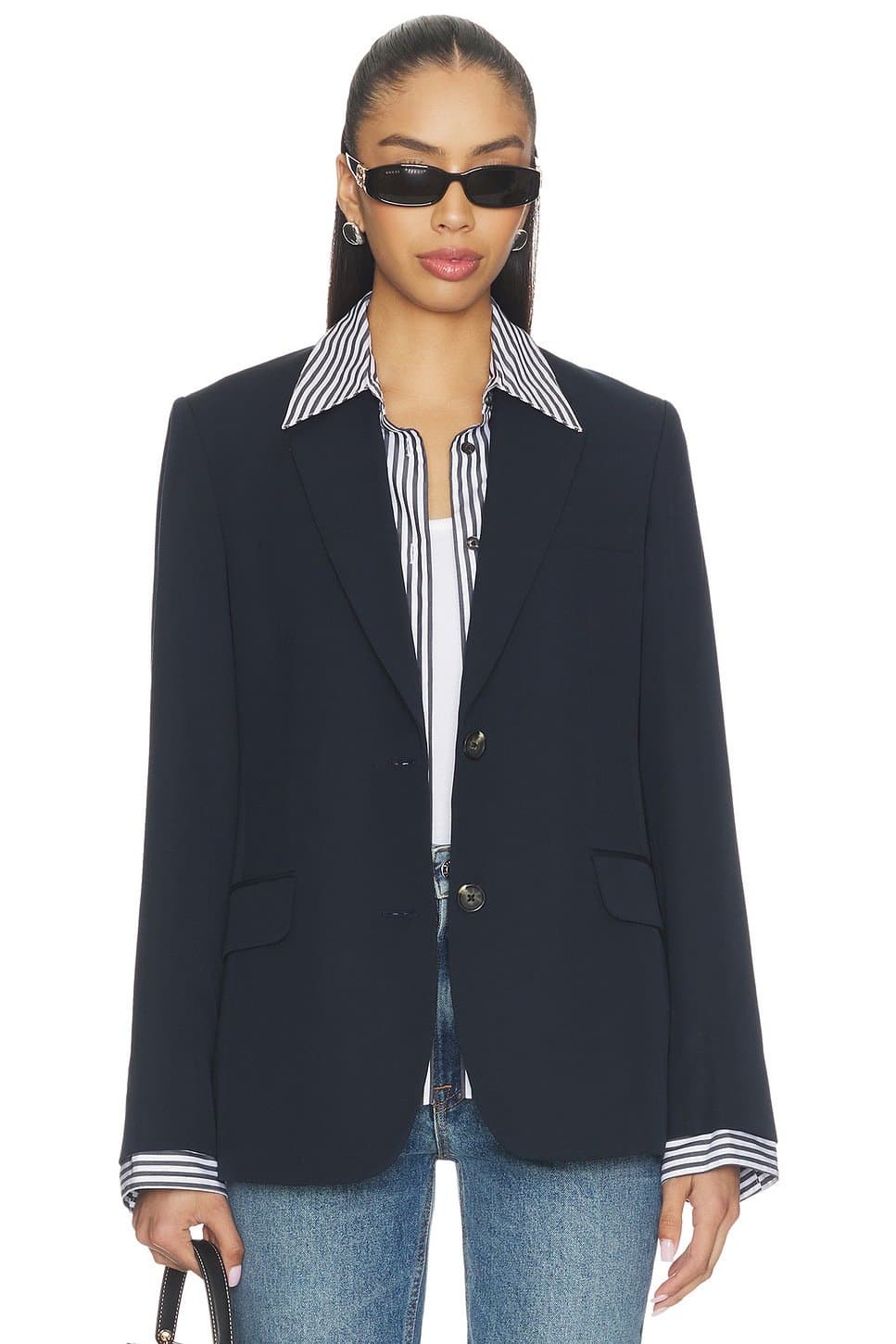 revolve Rag & Bone Salute Poplin Combo Blazer