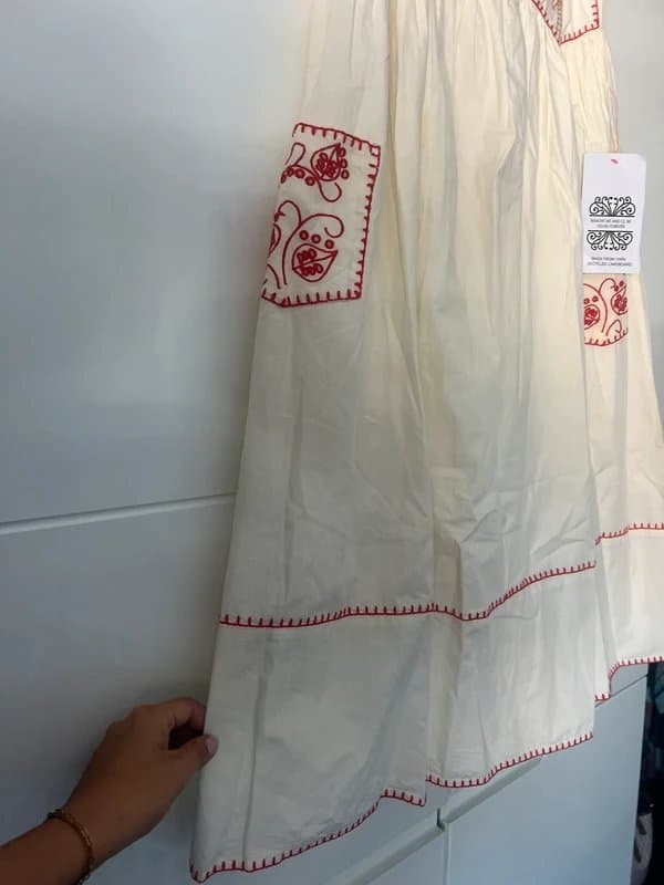 Never Fully Dressed Never fully dressed cute cream and red pollenca skirt