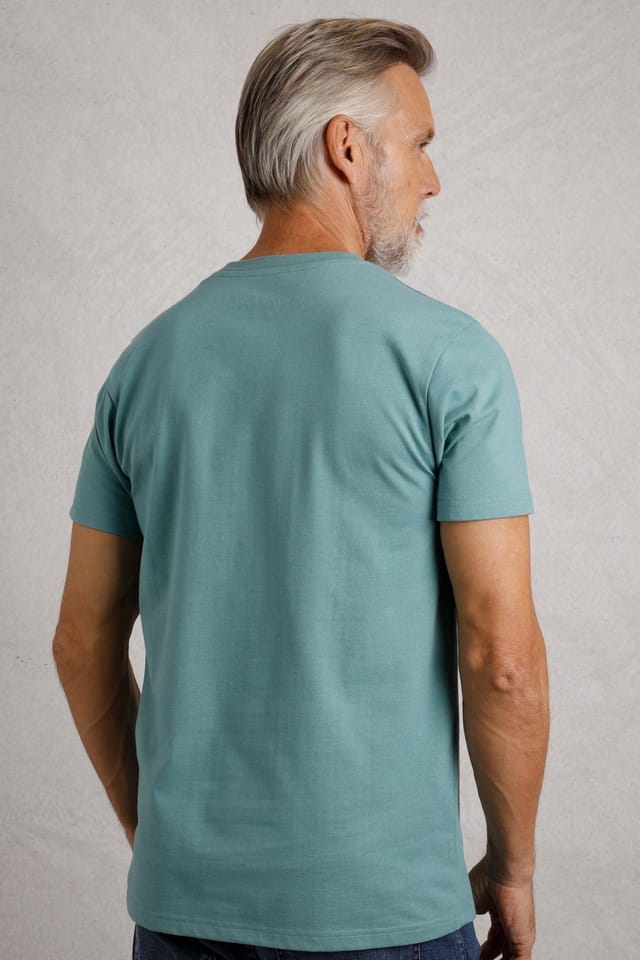 Weird Fish Weird Fish Men's Hooked Branded T-Shirt in Duck Egg Blue - 3