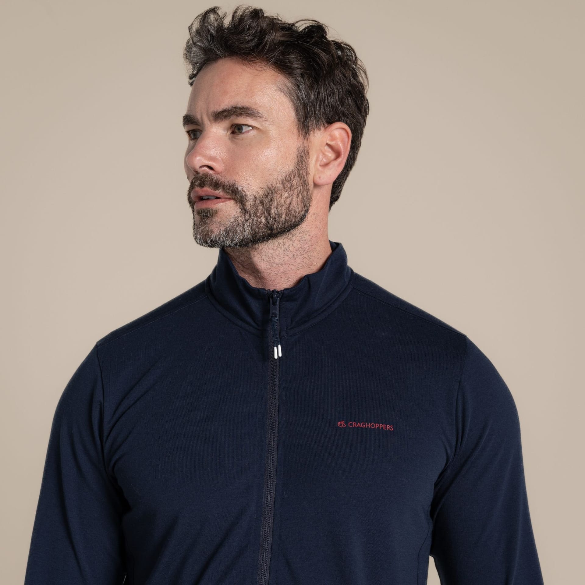 Craghoppers Craghoppers Men's NosiLife Copthorne Stretch Insect-Repellent Full-Zip Jacket in Navy - 4