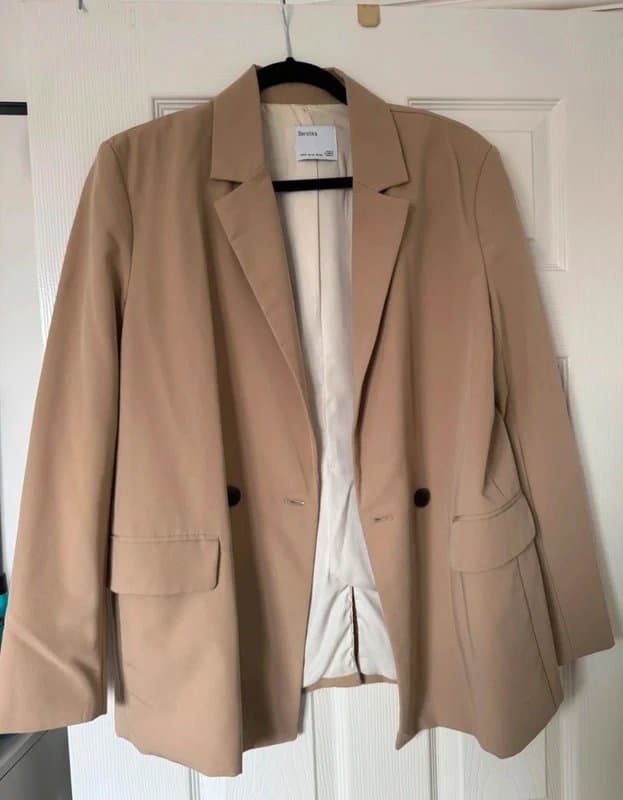 Bershka Beige Blazer size 12-14 bershka