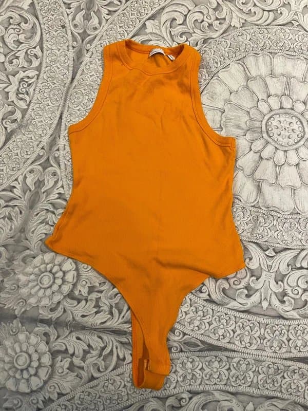 ASOS Asos ribbed orange bodysuit