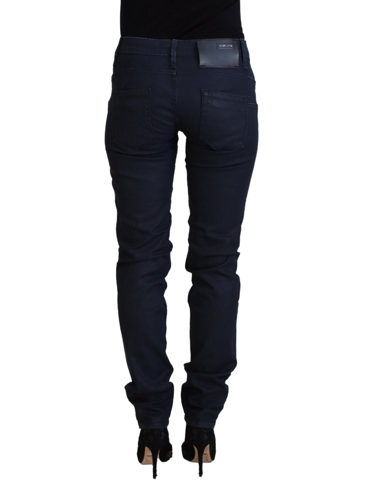 Acht Acht Women's Blue Cotton Low Waist Slim Fit Casual Denim Jeans - 3