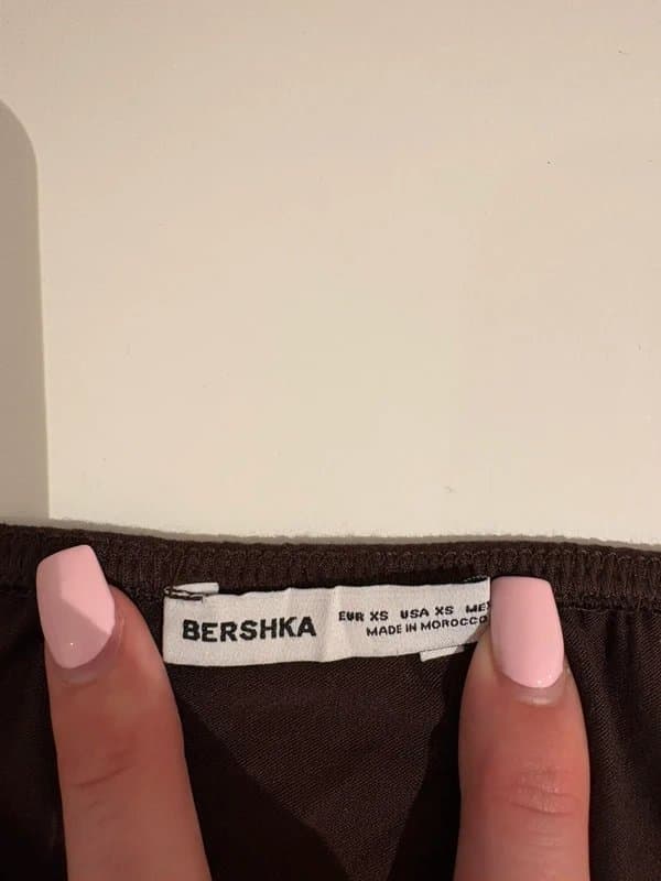 Bershka Brown halter neck backless top Bershka