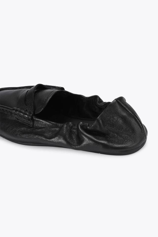 Steve Madden STEVE MADDEN Women's 'Eurry Black' Leather Flats in Black - 3