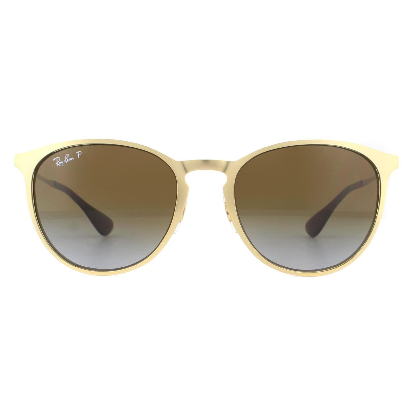 Ray-Ban Ray-Ban Women's Round Gold Brown Gradient RB3539 Sunglasses