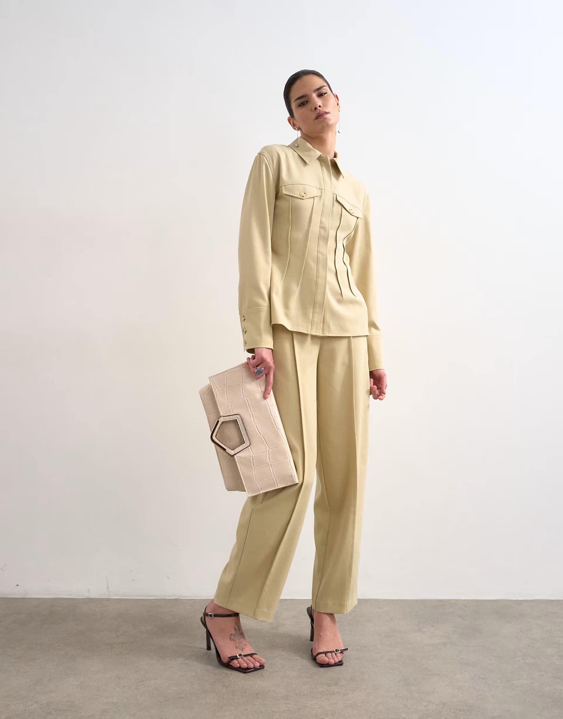 ASOS Topshop co ord in sage