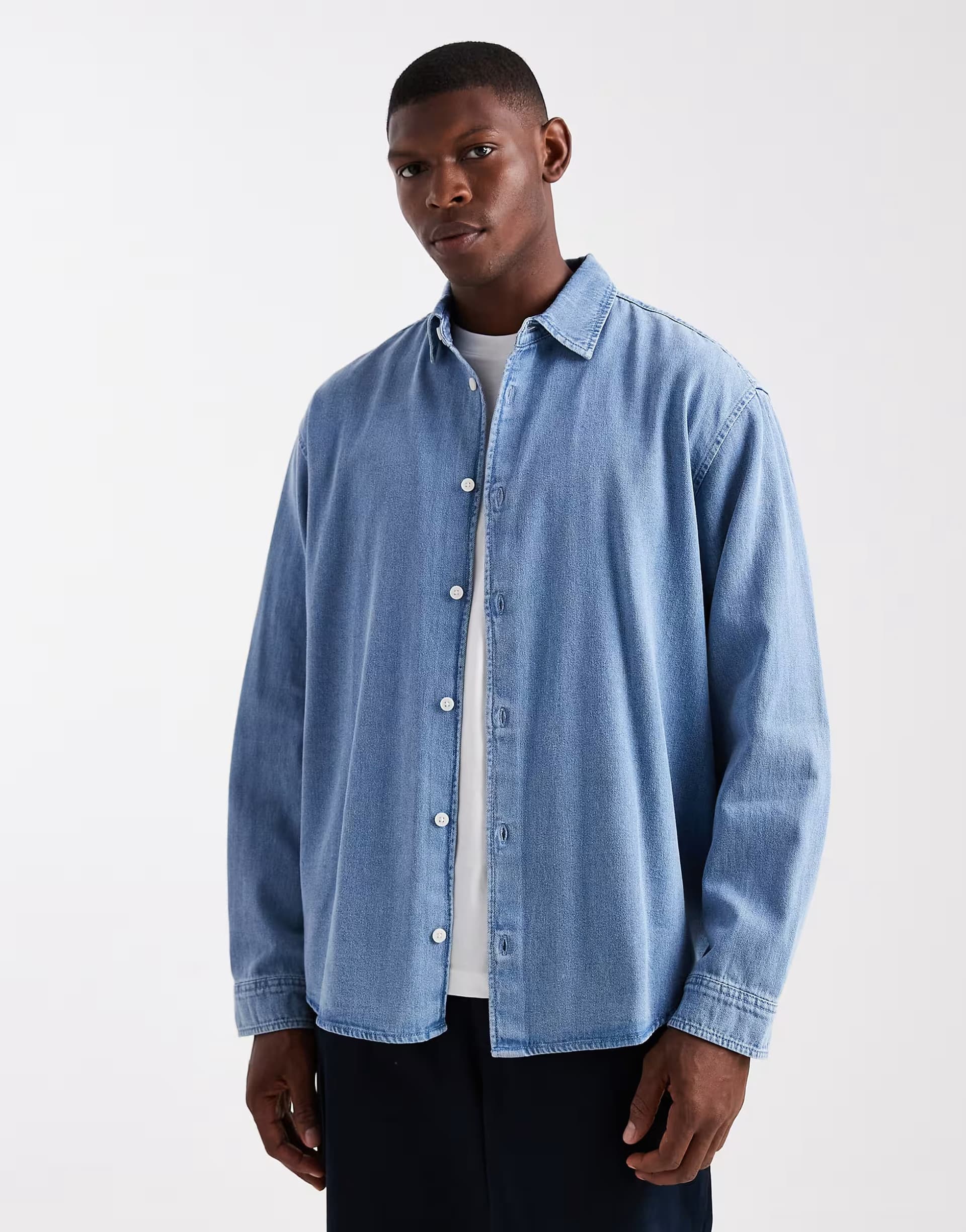 ASOS Jack & Jones oversized denim shirt in blue
