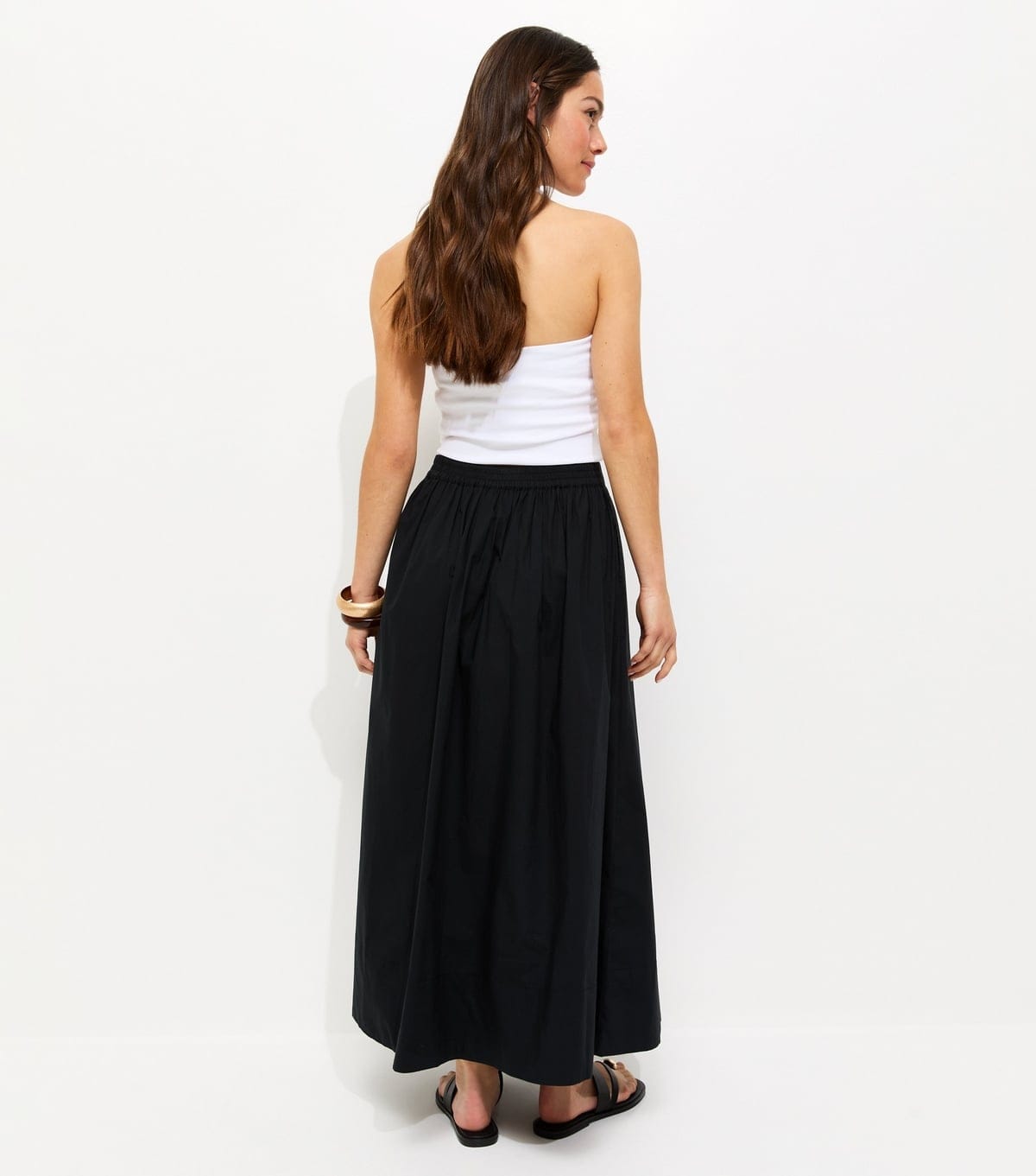 New Look Women's Petite Black Poplin Circle Skirt New Look - 4