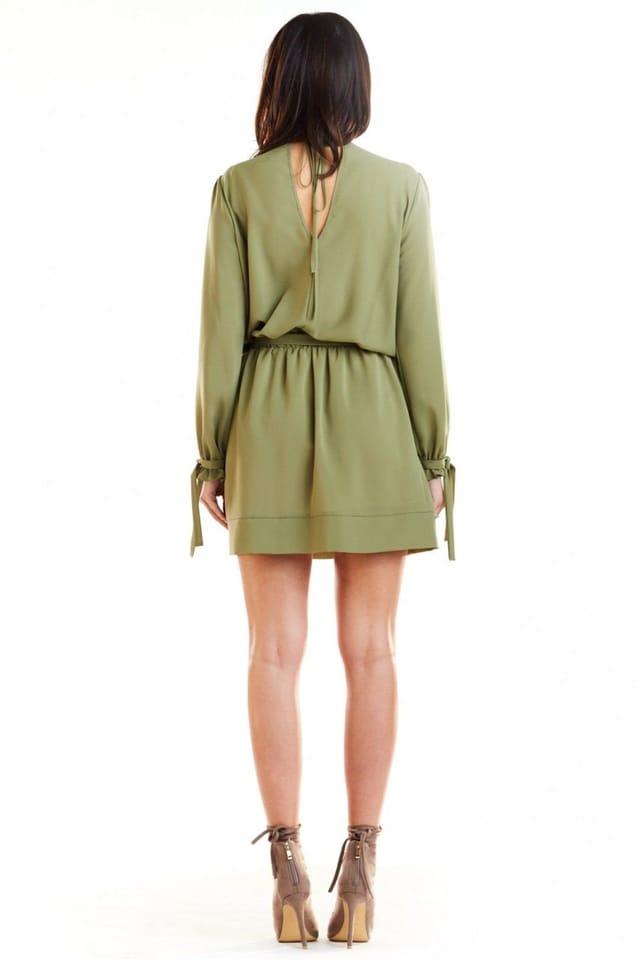 Love Lace Love Lace Women's Boho Lightweight Day Dress with Elastic Waist in Green - 3