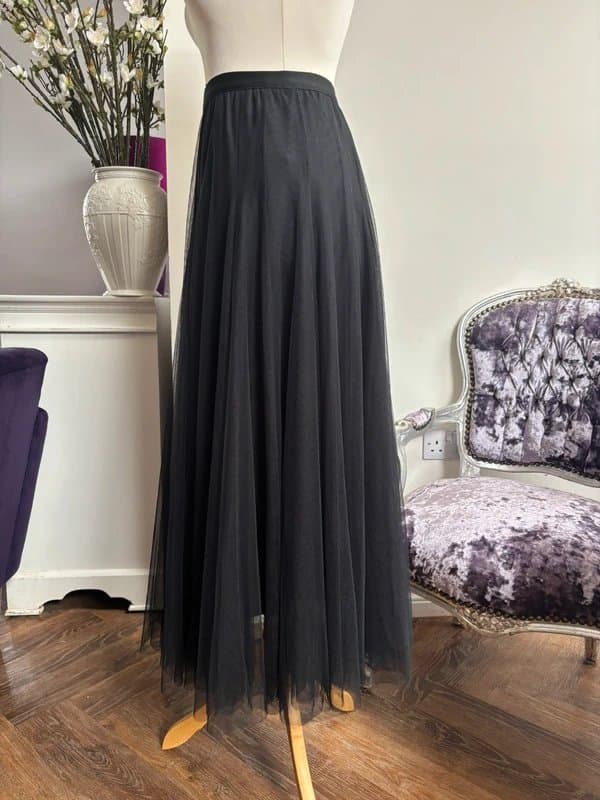 Choklate 🖤 Choklate Paris BNWT Black Tulle Maxi Skirt Size S