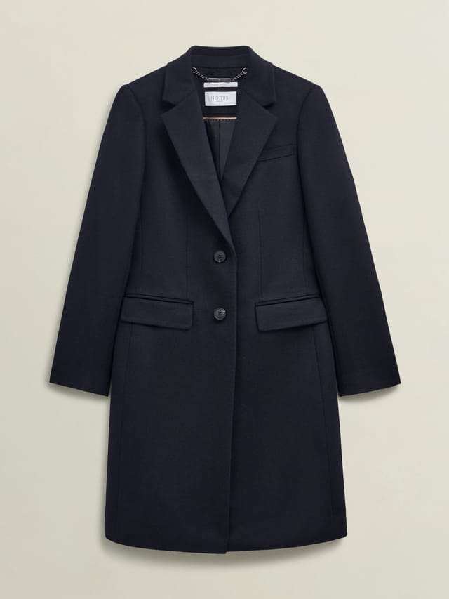 Hobbs London Hobbs London Women's Cavendish Wool Coat in Dark Navy - 2