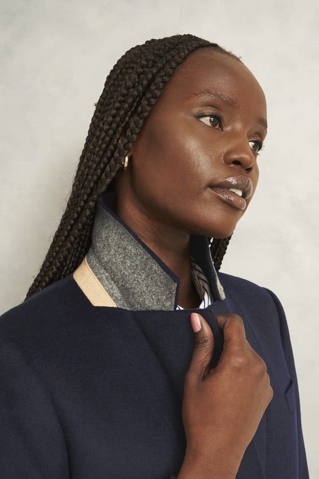 Hobbs London Hobbs London Women's Cavendish Wool Coat in Dark Navy - 3