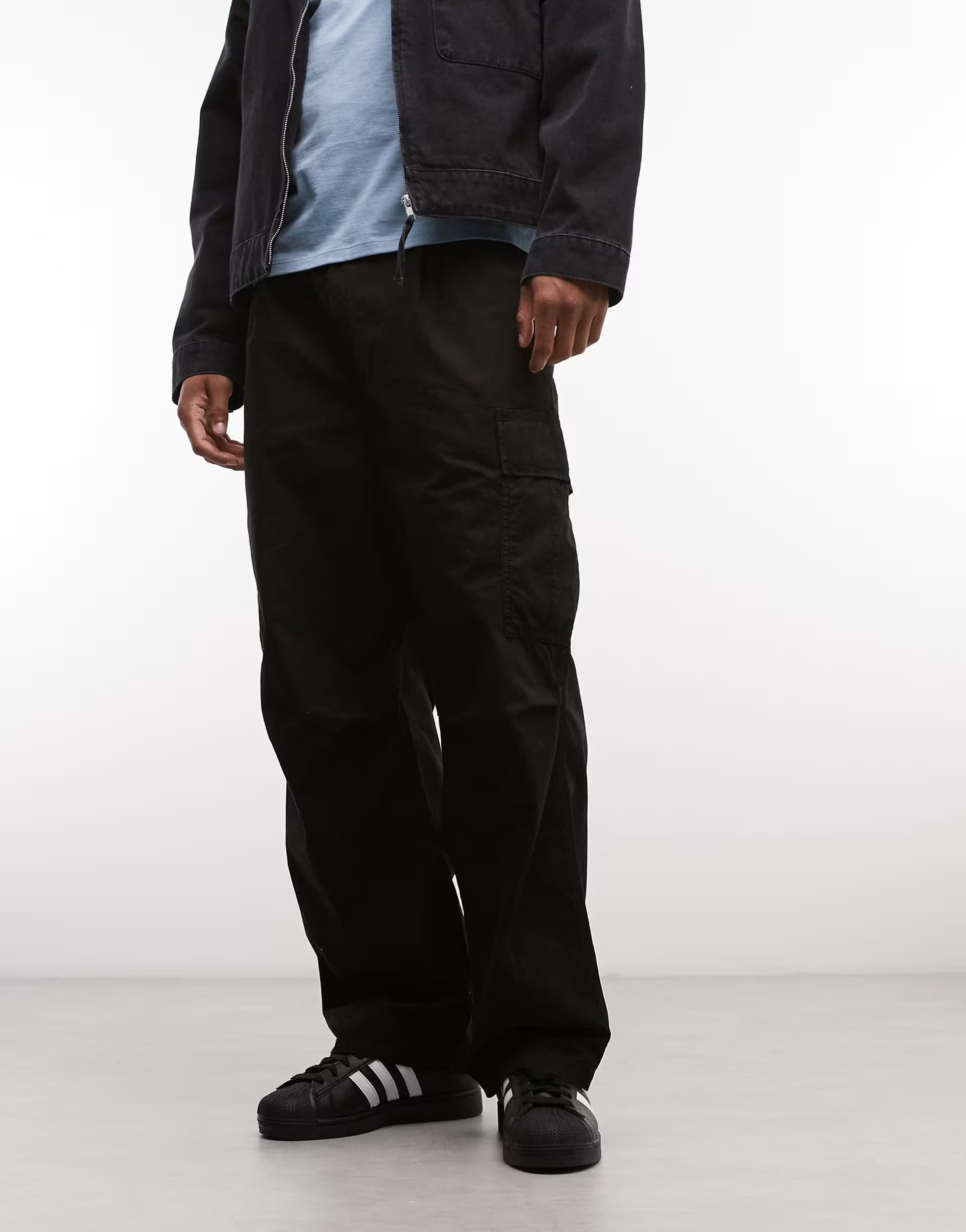 ASOS Carhartt WIP cole cargo relaxed fit trousers in black