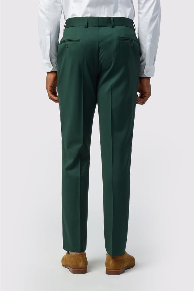 Ted Baker Ted Baker Men's Flat Fronted Tailored Suit Trousers in Dark Green - 2