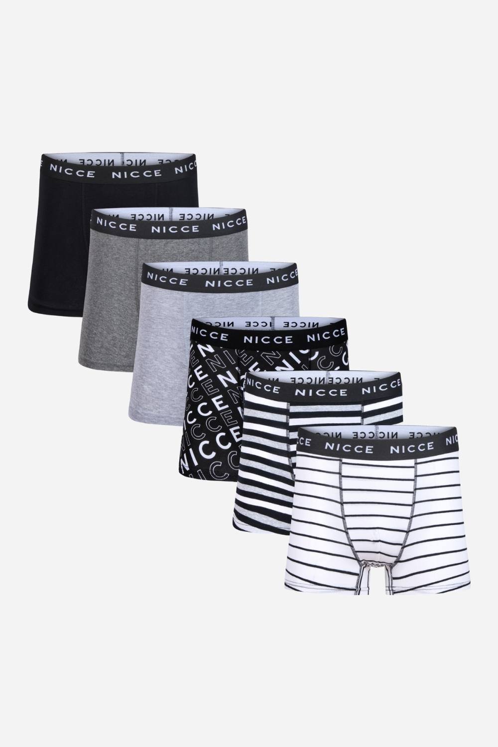 Nicce Nicce Men's 7-Pack Cotton Rich Boxer Briefs with Logo Waistband - 2