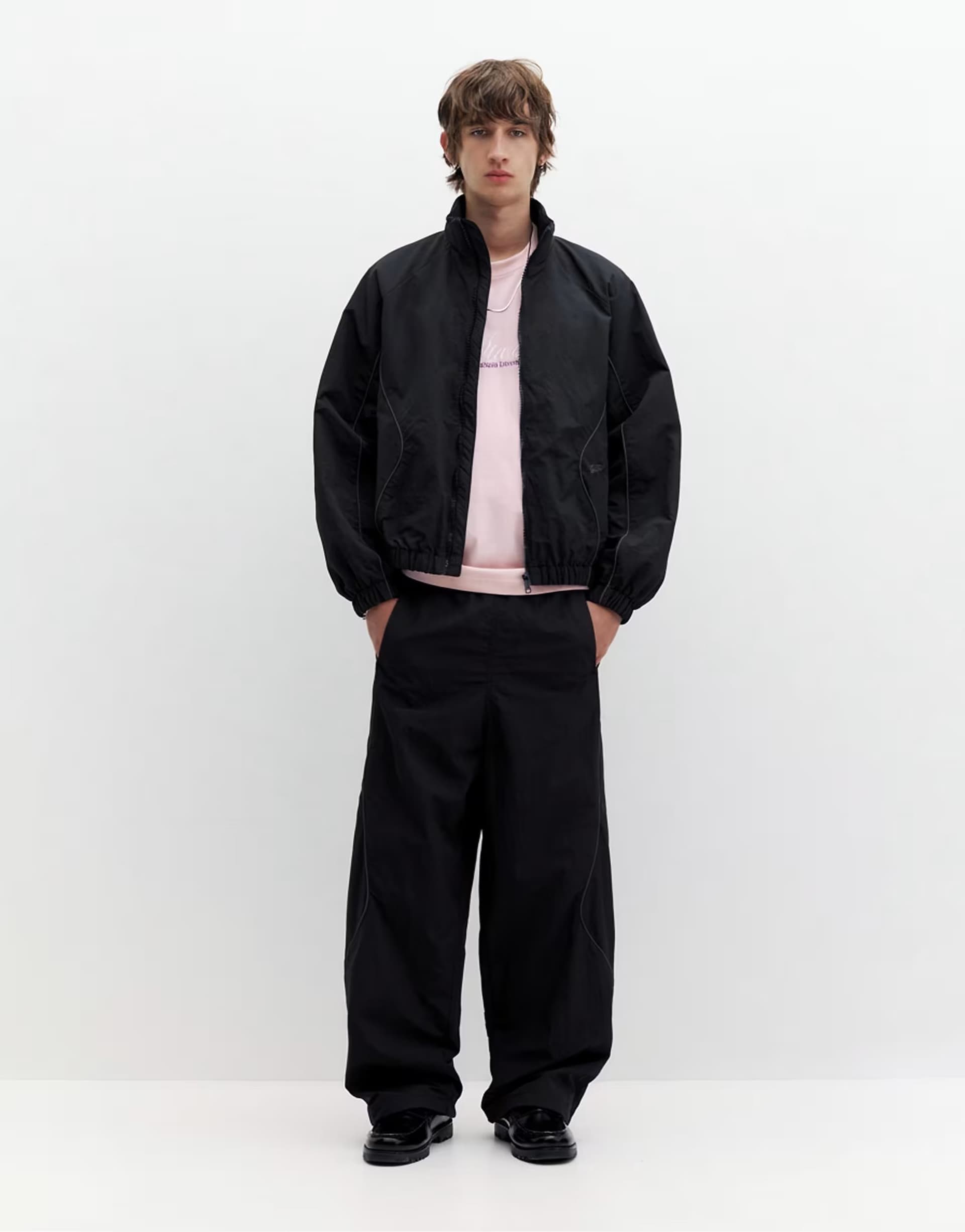 ASOS Pull&Bear Stwd sports joggers in black
