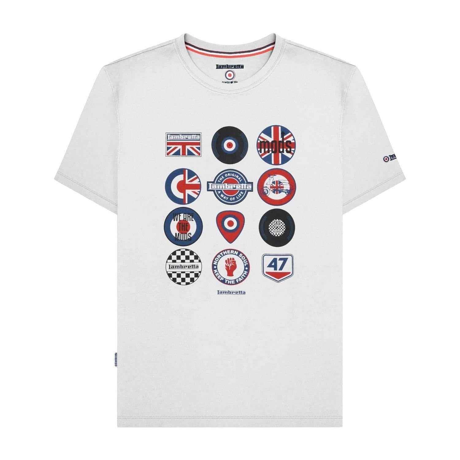 Lambretta Lambretta Men's Cotton Badge T-Shirt in White