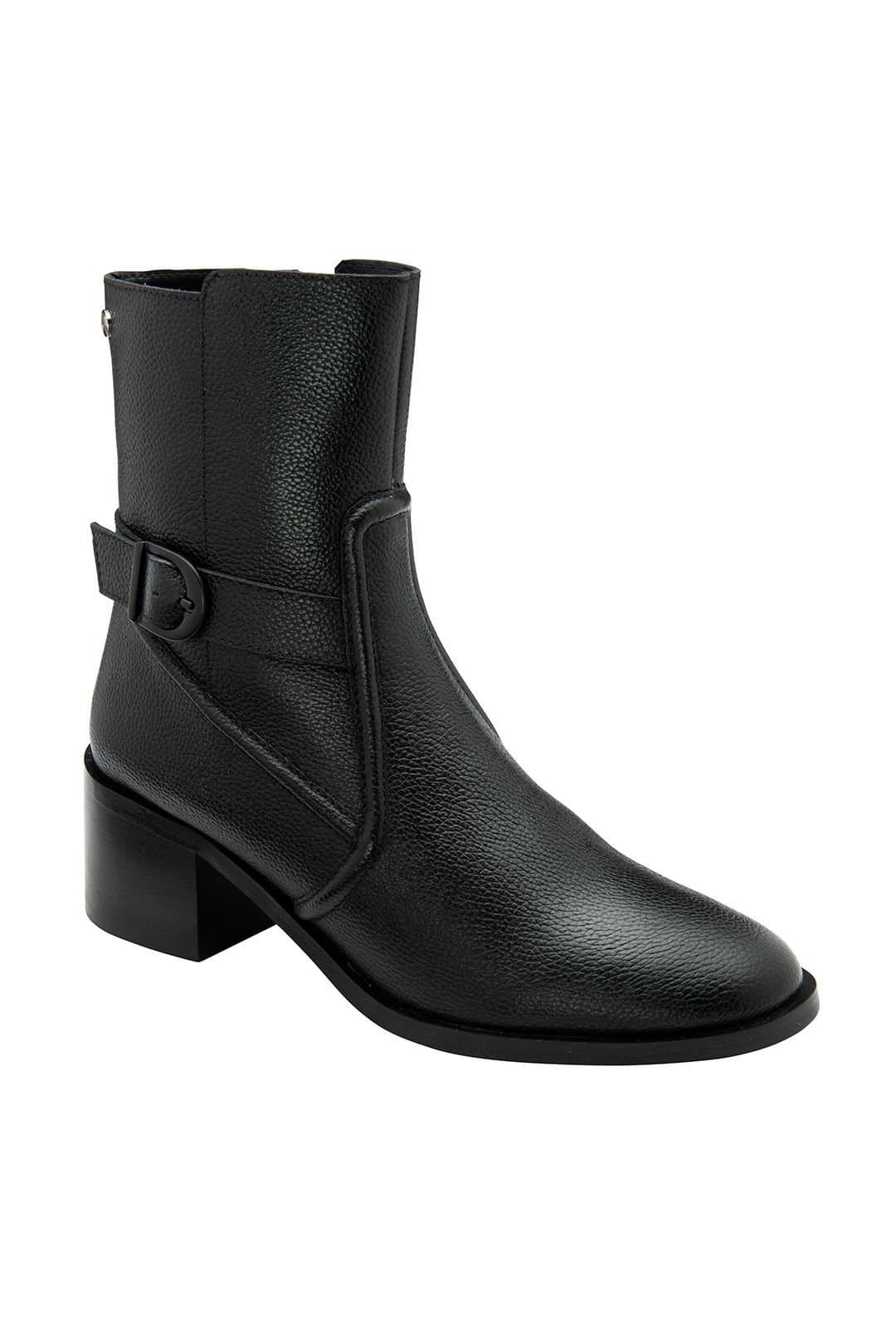 Ravel Ravel Women's Black Leather 'Bardon' Ankle Boots