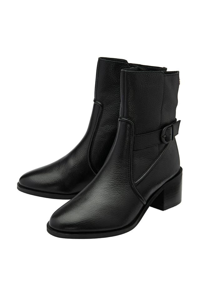 Ravel Ravel Women's Black Leather 'Bardon' Ankle Boots - 2