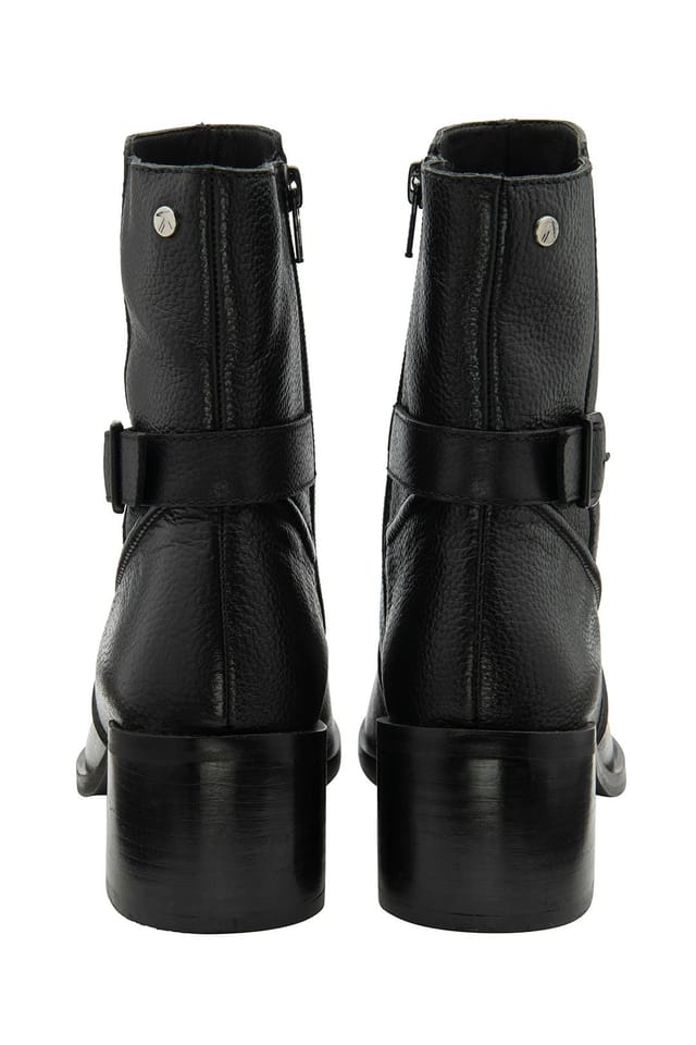 Ravel Ravel Women's Black Leather 'Bardon' Ankle Boots - 3