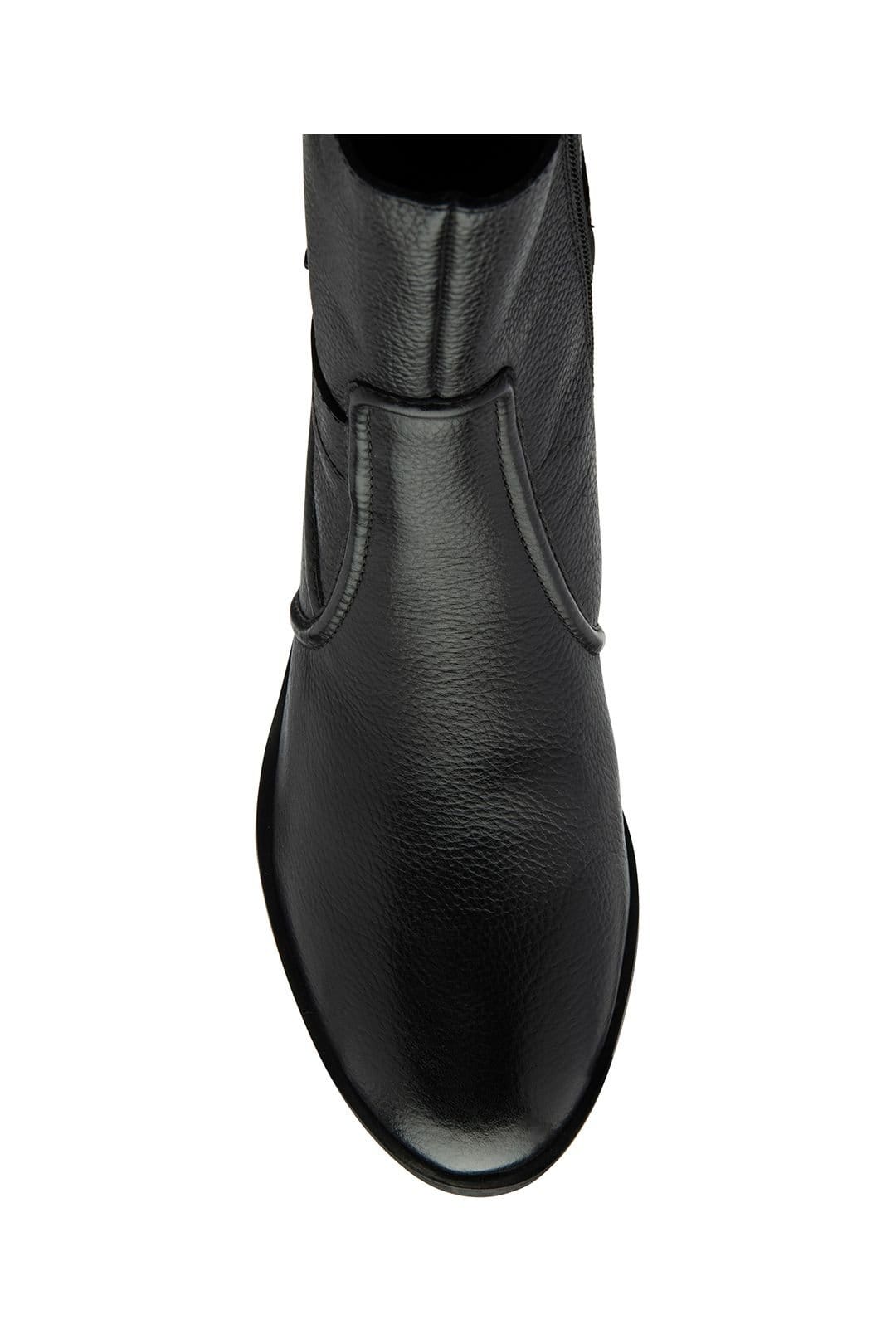 Ravel Ravel Women's Black Leather 'Bardon' Ankle Boots - 4