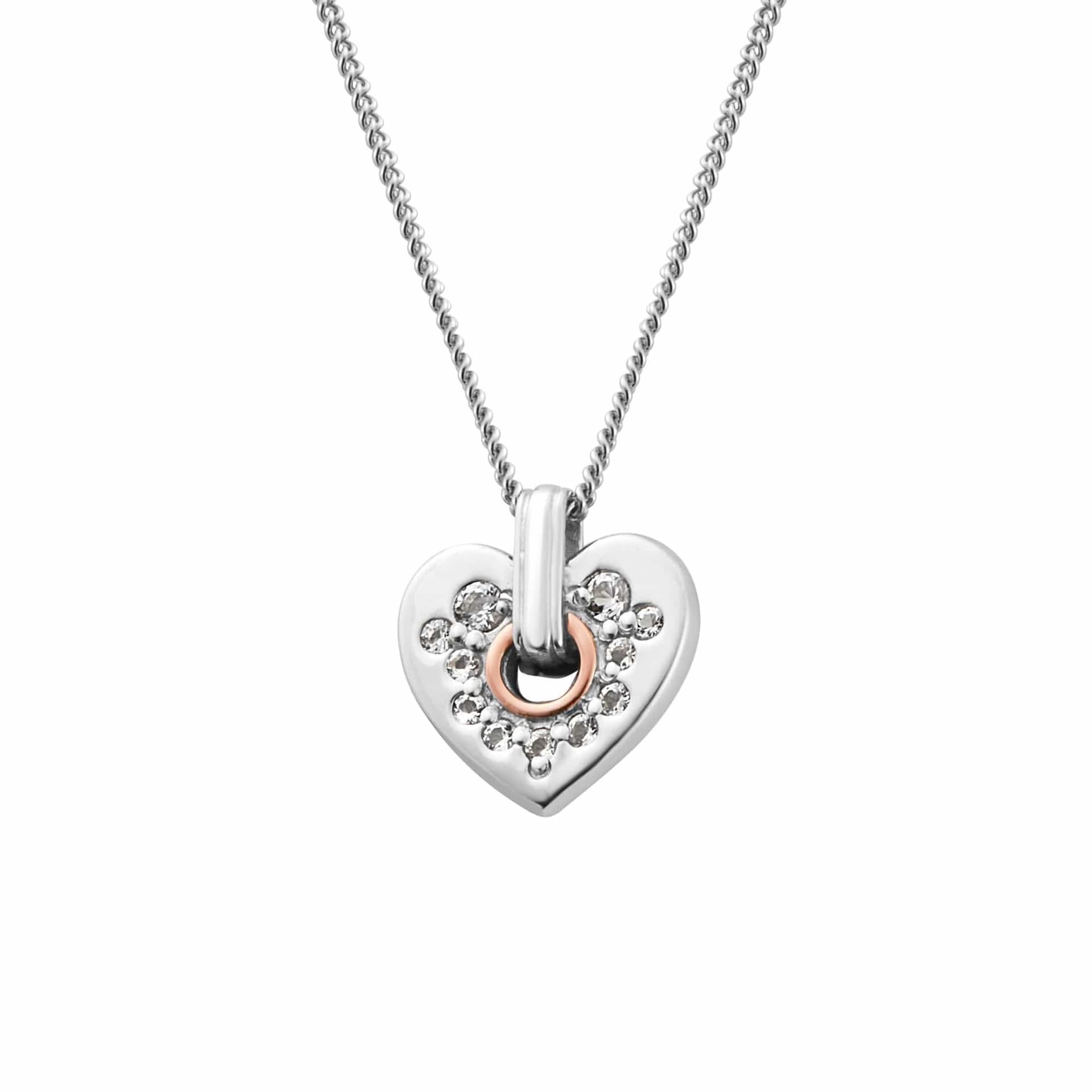 Clogau Clogau Women's Cariad Sterling Silver Sparkle Pendant with Topaz in Metallics