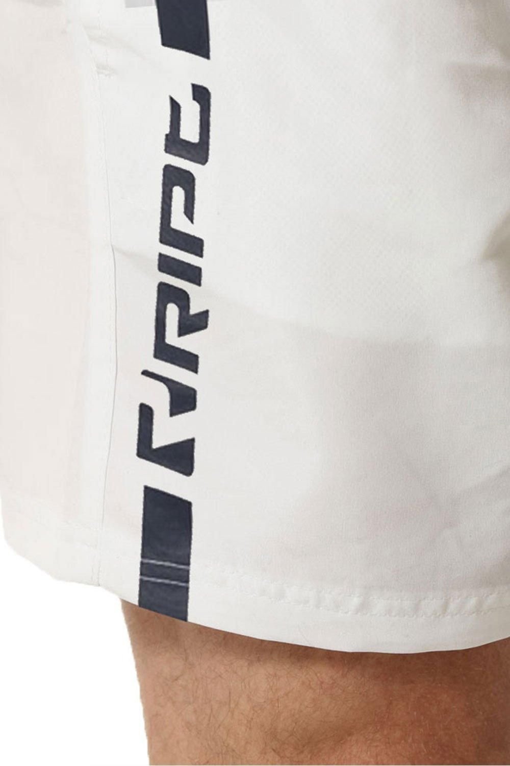 RIPT Essentials RIPT Essentials Men's Vertical Stripe Swim Shorts in White - 4