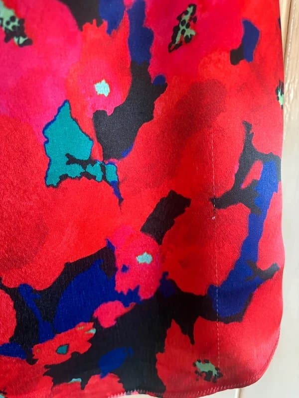 ASOS ASOS Bright Floral Satin Skirt Size 8